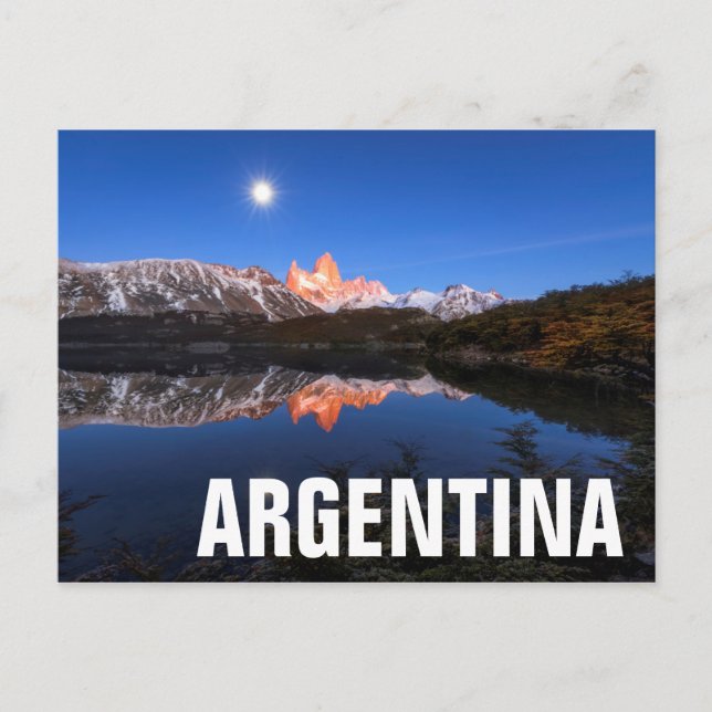 Carte Postale Réflexion de Fitz Roy (Devant)
