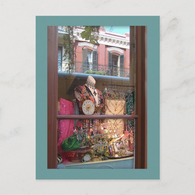 Carte Postale Réflexion de la fenêtre Trimestre français (Devant)