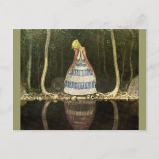 Carte Postale Réflexion de la princesse dans la piscine