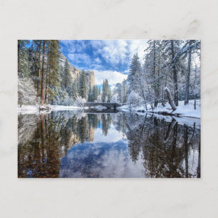 Carte Postale Réflexion d'hiver chez Yosemite