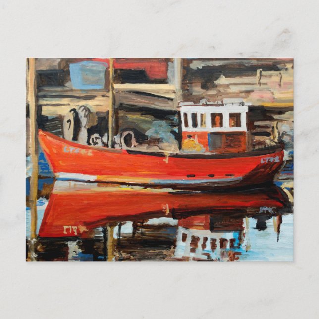 Carte Postale Réflexion du bateau (Devant)