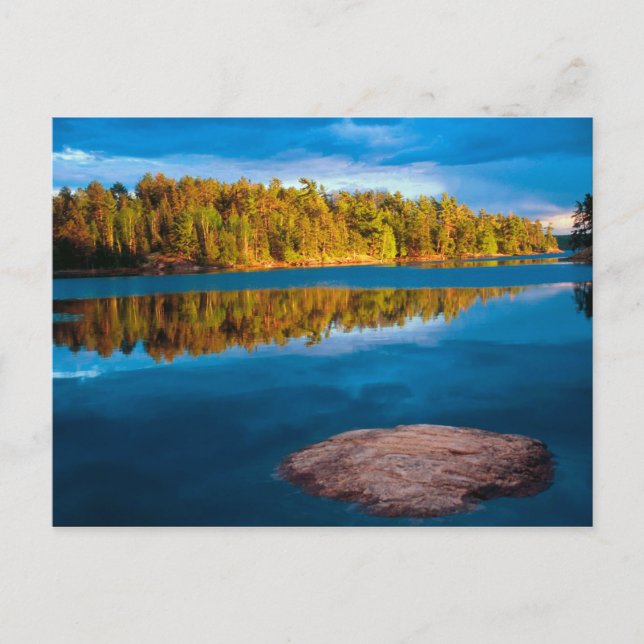 Carte Postale Réflexions de début de soirée dans les eaux limitr (Devant)