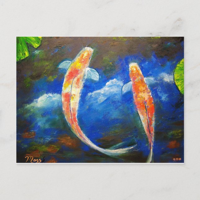 Carte Postale Réflexions de Koi Fish Cloud (Devant)