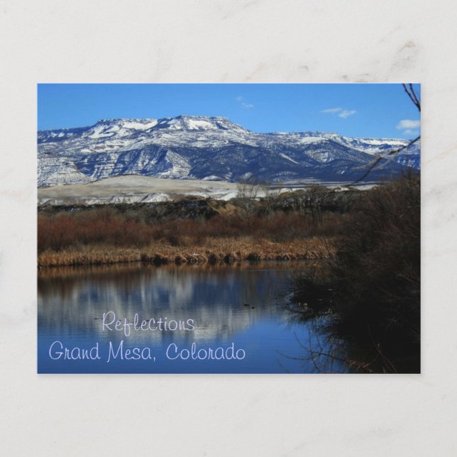 Carte Postale Réflexions, Grand Mesa Colorado (Devant)