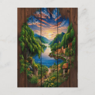 Carte Postale Réflexions sereines : Un portrait des lacs