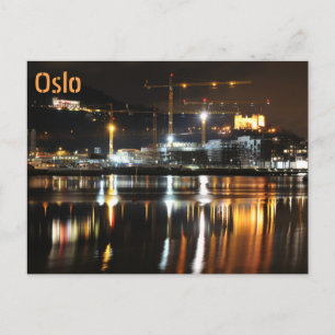 Carte Postale Réflexions sur l'eau à Oslo, Norvège