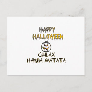 Carte Postale Refroidissez et détendez-vous Happy Halloween Coll
