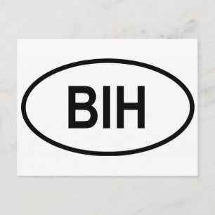 Carte Postale Reg. véhicule intérieur de Bosnie-Herzégovine Code