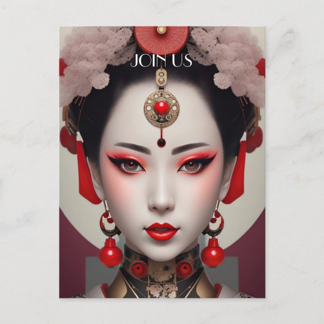 Carte Postale Regard sur Geisha (Devant)
