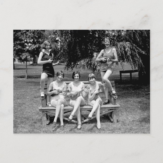 Carte Postale Regarde Ces Ukuleles ! - Années 1920 (Devant)