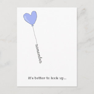 Carte Postale Regarde ! - Lilac Balloon avec devis motivationnel