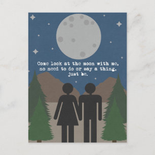 Carte Postale Regardez la Lune