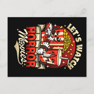 Carte Postale Regardons des films d'horreur - Collations