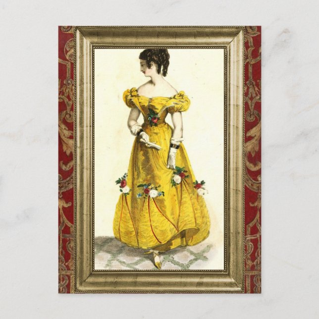 Carte Postale Regency Mode - Jaune (Devant)