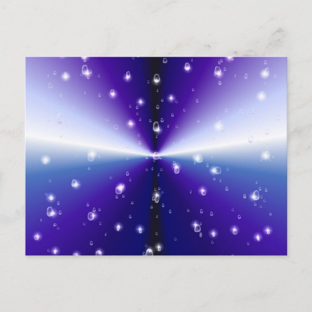 Carte Postale Regentropfen auf lila Regenbogen (Devant)