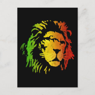 Carte Postale Reggae Lion Rasta Lion de Sion