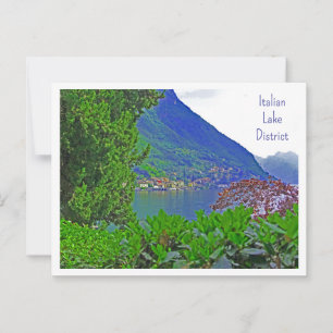 Carte Postale Région des lacs italiens, village vu de l'autre cô
