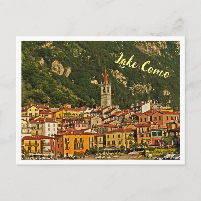 Carte Postale Région du lac de Côme, district des lacs italiens, (Devant)