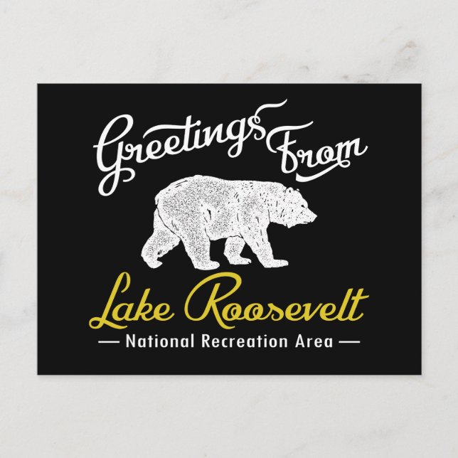 Carte Postale Région récréative nationale du lac Roosevelt Ours (Devant)