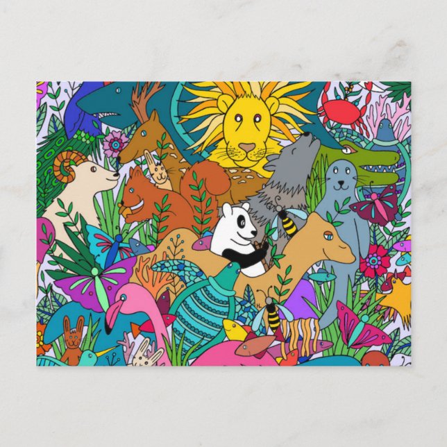 Carte Postale Règne animal (Devant)