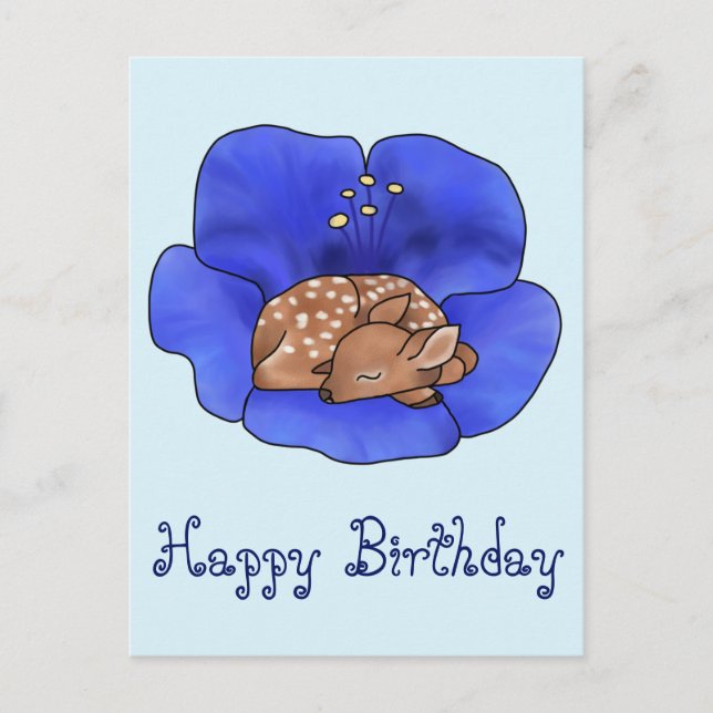 Carte Postale Reh à Blüte (Devant)