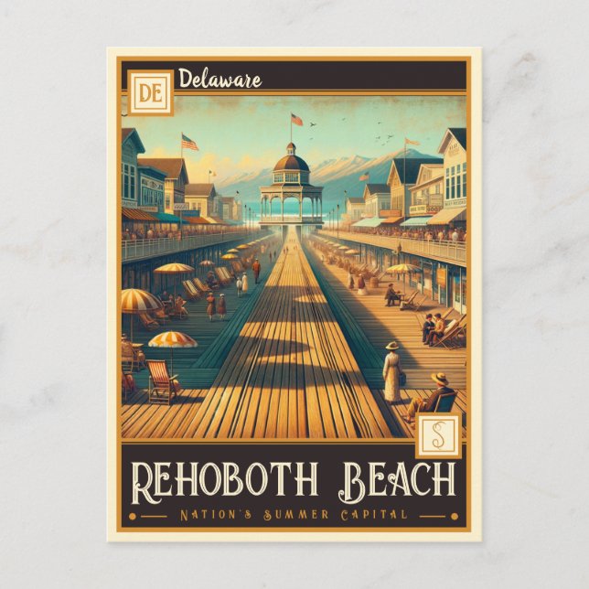 Carte Postale Rehoboth Beach, Delaware | VINTAGE (Devant)