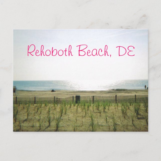 Carte postale Rehoboth Beach - encre rose (Devant)