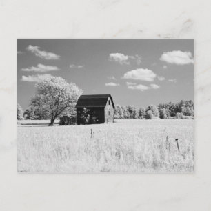 Carte Postale Réimpression de photo de grange du Wisconsin