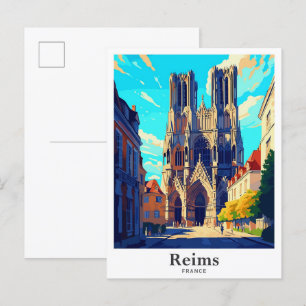 Carte Postale Reims France Vintage voyage d'art
