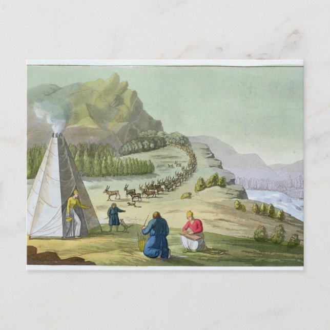 Carte Postale Reindeer d'élevage, Laponie, assiette 47 de 'Le Co (Devant)