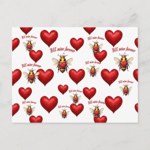 Carte Postale Reine Abeille des cœurs 