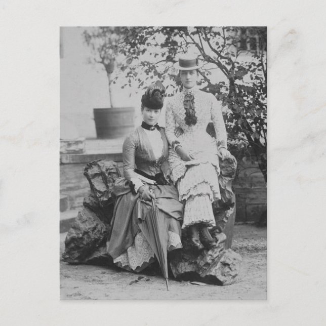 Carte Postale Reine Alexandra d'Angleterre et soeur impératrice  (Devant)