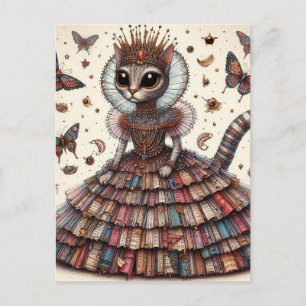 Carte Postale Reine Chat Adorable