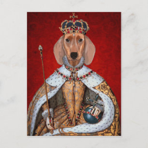 Carte Postale Reine Dachshund