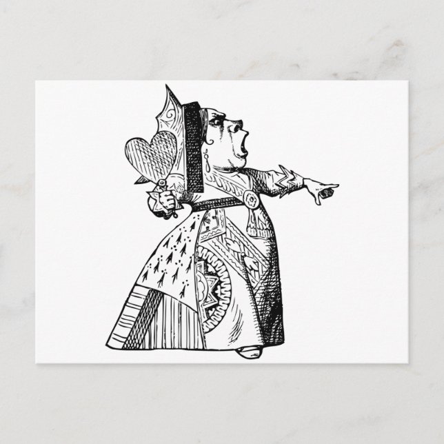 Carte Postale Reine des Coeurs - Éteins la tête ! (Devant)