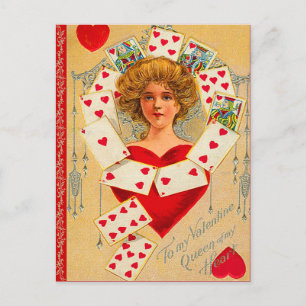Carte postale Reine des Coeurs Valentine