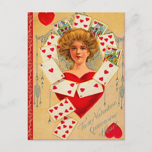 Carte postale Reine des Coeurs Valentine (Devant)