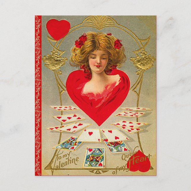 Carte postale Reine des Coeurs Valentine (Devant)
