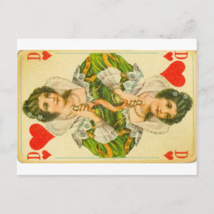 Carte Postale Reine des coeurs victoriens