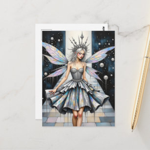 Carte Postale Reine des fées au défilé de mode upcyclée
