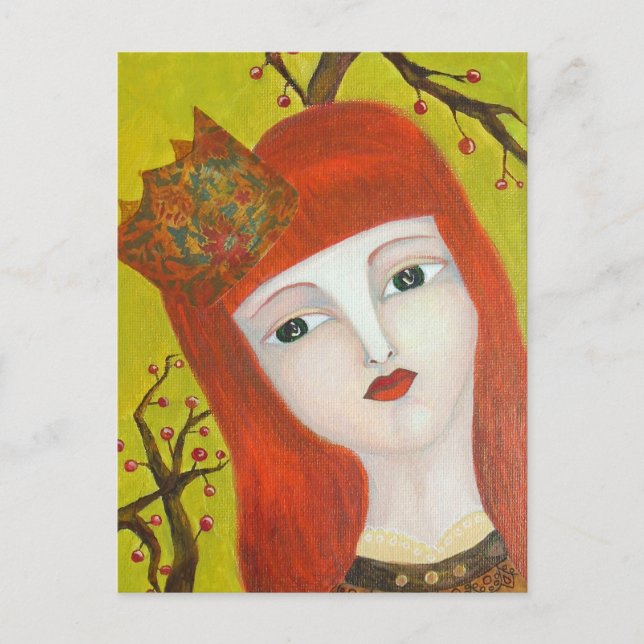 Carte Postale Reine des forêts. Fairytale portrait peinture d'ar (Devant)
