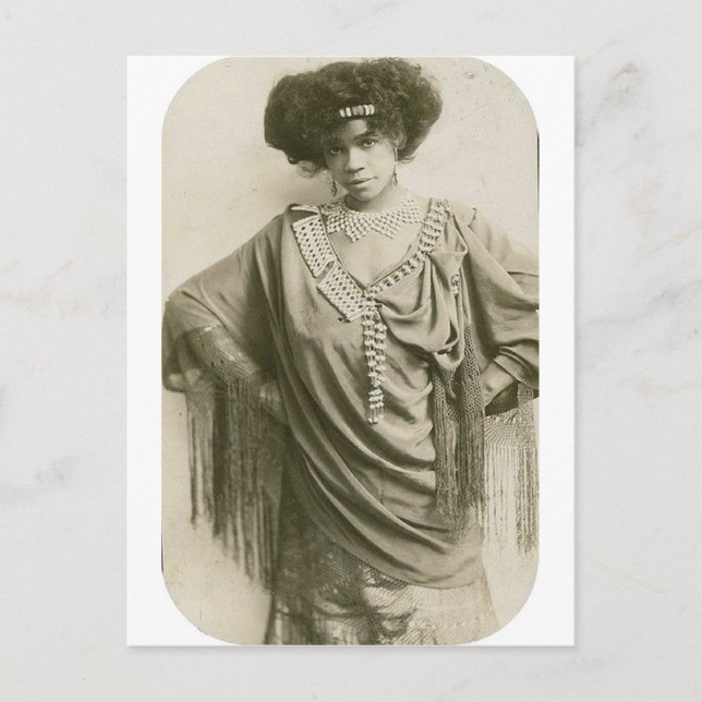 Carte Postale "Reine du Cakewalk," marcheur d'Aida Overton (Devant)