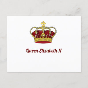 Carte Postale Reine Elizabeth 11 Couronne