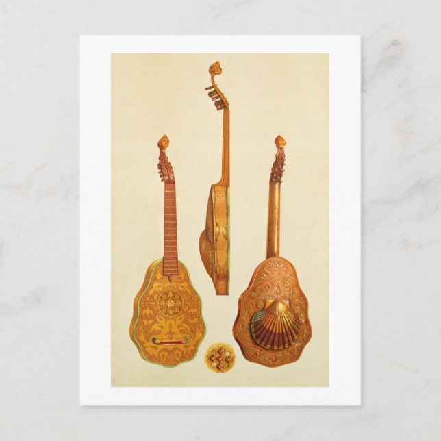 Carte Postale Reine Elizabeth I lute par John Rose, 1580, de 'M (Devant)