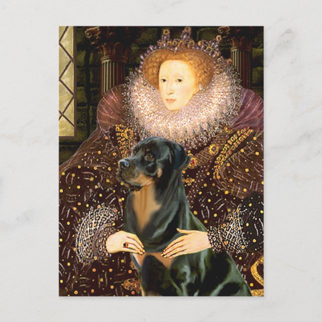 Carte Postale Reine Elizabeth I - Rottweiler (Devant)