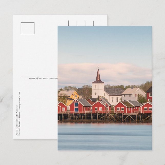 Carte Postale Reine Lofoten Norvège (Devant / Derrière)