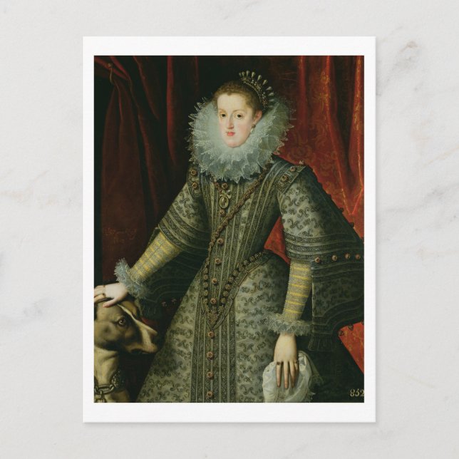 Carte Postale Reine Margarita d'Autriche, 1609 (huile sur toile) (Devant)