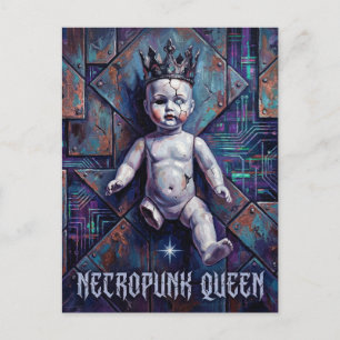 Carte Postale Reine Necropunk de la Poupée Cassée