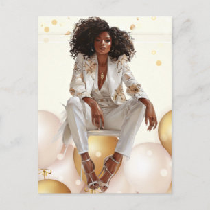 Carte Postale Reine Noire Afro-Américaine Mélanine Sista Shopp