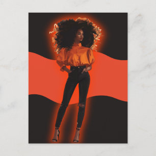 Carte Postale Reine Noire Afro-Américaine Mélanine Sista Shopp
